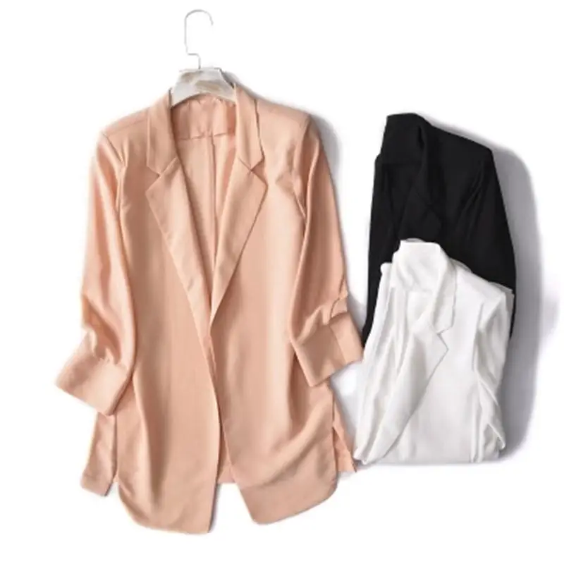 

Women Blazers Spring and summer new thin section chiffon small suit casual loose small suit female long section