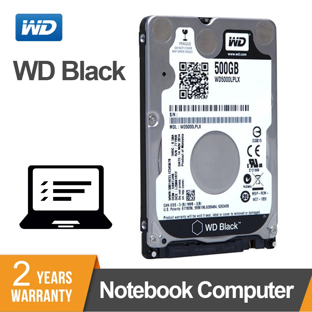 WD Black 500G 2 5 &quotSATAIII внутренний жесткий диск 500 Гб HDD HD Жесткий 6 ГБ/сек. 32 м 7 мм 7200