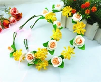 5 fashion women lady girl bridal festival headband party travel and vacations foam rose flower wreath hh15422 2