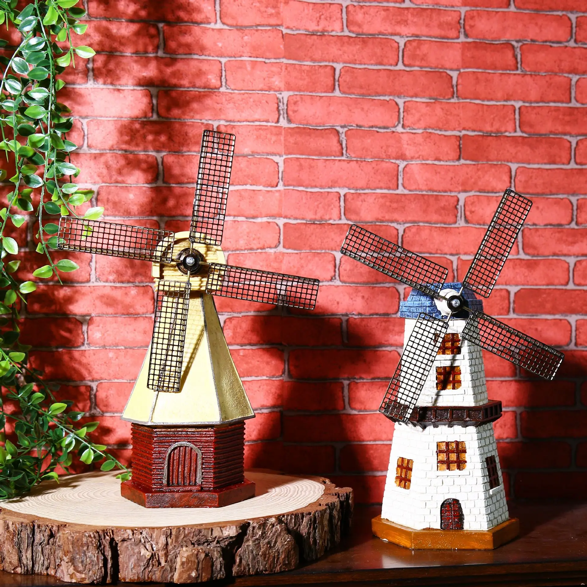 Retro Dutch Windmill Model Craft Placement Coffee Shop Cabinet Wine Decorations Creative Furnishings Home Decor | Дом и сад
