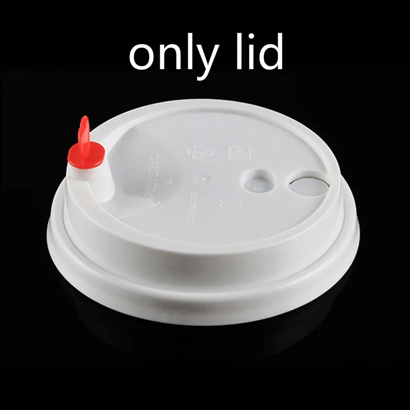 only lid 500 шт 90 Калибр прозрачная одноразовая пластиковая чашка вечерние на день рождения свадебные холодные напитки сок, Кофе Молоко для чая и других напитков чашки - Цвет: only lid
