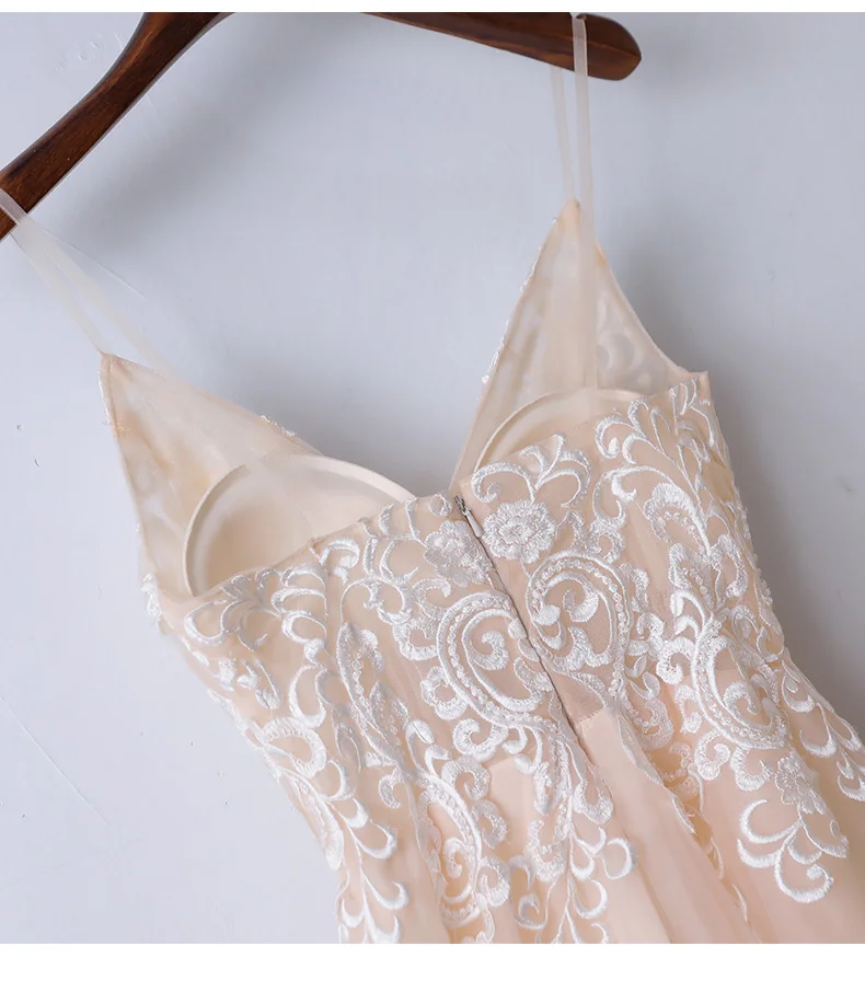 Платье женское на бретельках с вышивкой и бусинами|prom gown|robe dechampagne evening |