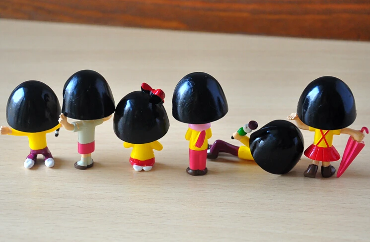 12 шт./лот 5 см Chibi Maruko Chan экшн фигурки Куклы Сакура момомоко ПВХ Фигурки гаражный