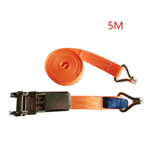 Orange-5M Высокопрочный нейлоновый буксировочный трос буксировочный ремень автомобильный буксировочный трос с крючками для тяжелых автомобилей Аварийный с перчатками - Название цвета: Orange-5M