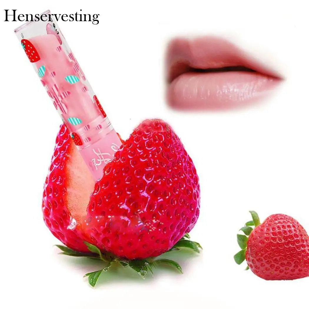 Долговечная модная маленькая Клубничная увлажняющая Длинная женская помада с