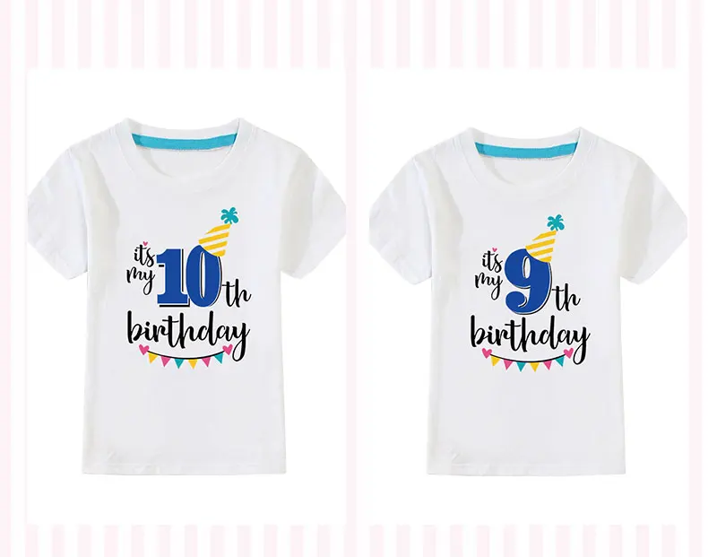 Boys Birthday Shirts 4 Years Summer Cotton T Shirt For Boys Kids Fashion Kids Clothes Cotton Children Clothes Kids White Shirt