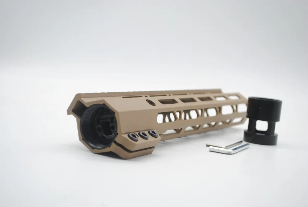 

TriRock 11'' inch Keymod/M-lok Clamping Style Handguard Rail Picatinny Mount System Free Float Hand Guard _ Tan Printed