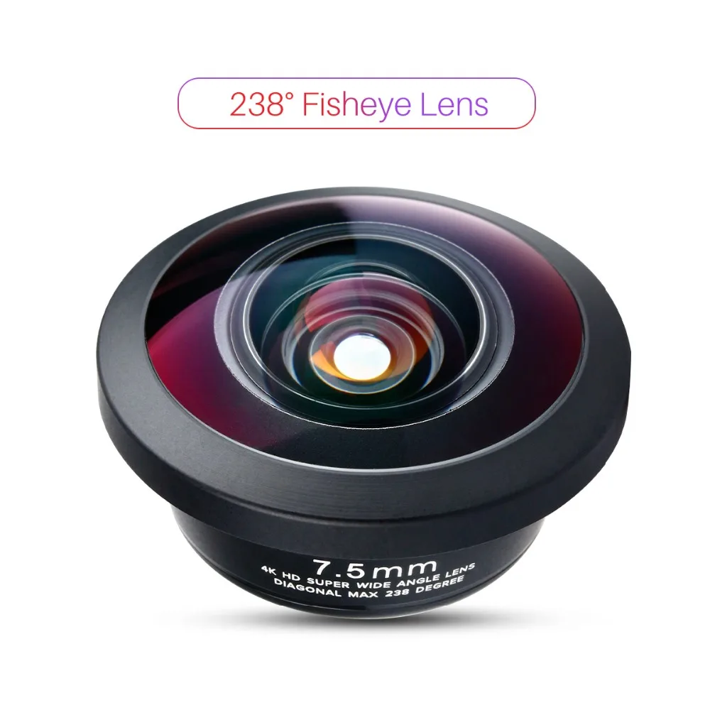 Объектив ulanzi HD 4K для телефона 2X Telephoto 100 широкоугольный CPL 238 рыбий глаз iphone 7/8 X HUAWEI