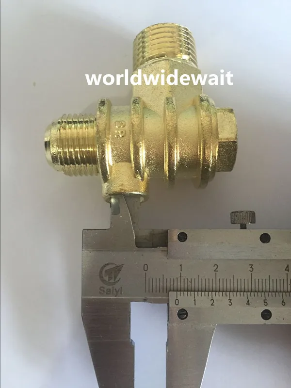 Золотистый обратный клапан для воздушного компрессора с наружной резьбой 1