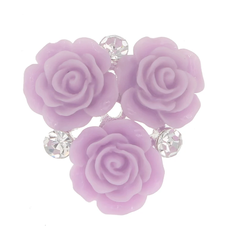 Light purple flower 10 шт. 28 мм Стразы в виде цветов, пуговицы из смолы, розовая кнопка, камни и кристаллы, ювелирные изделия, Пришивные акриловые драгоценные камни, аппликация из страз - Цвет: Light purple flower