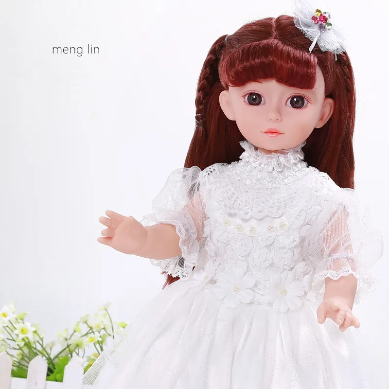 meng lin 45 см Reborn Baby Doll рот движущиеся пение говорящие умные куклы ручной работы Детские куклы для девочек детские игрушки подарки - Цвет: meng lin