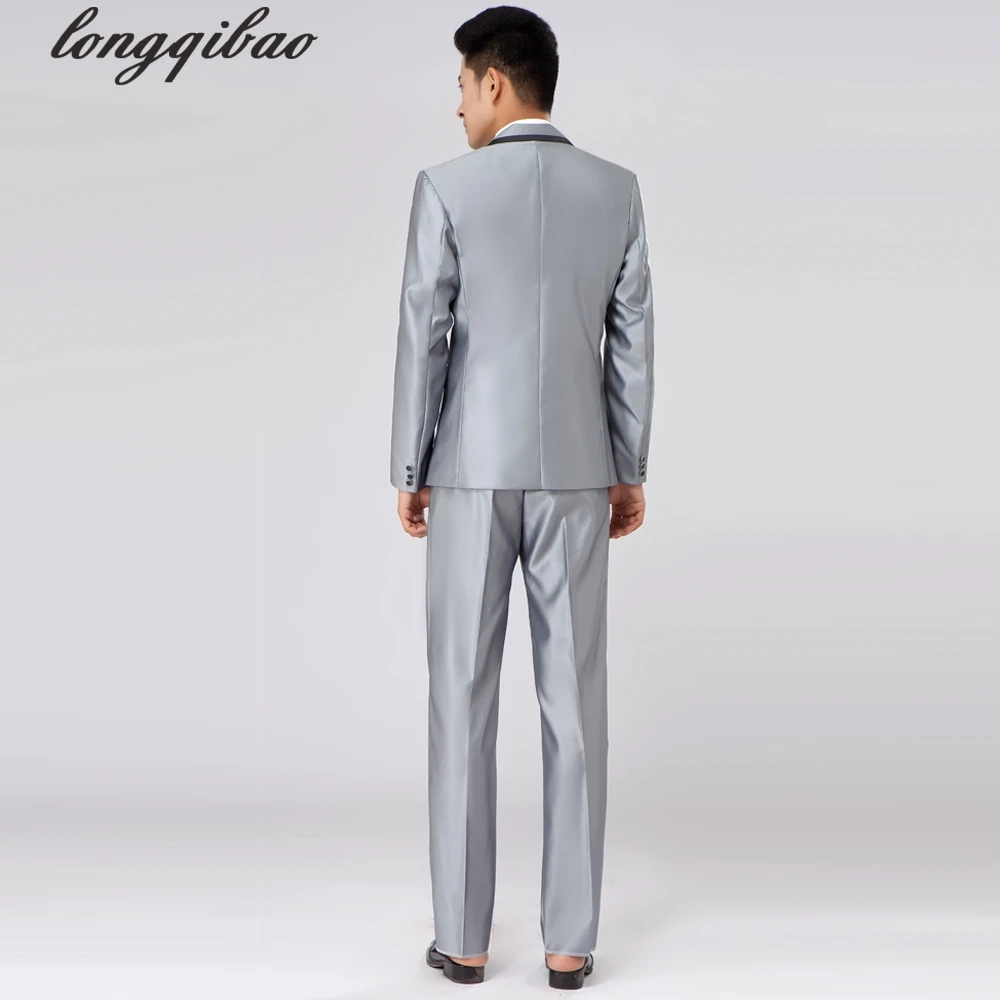 Новые мужские тонкие костюмы для жениха певцов emcee host stage (пиджак + брюки пояс