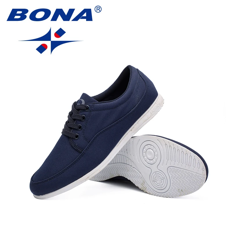 BONA New Classics Style Men Casual Shoes Canvas Leisure Lace Up Fashion Sneakers Comfortable Free Shipping |