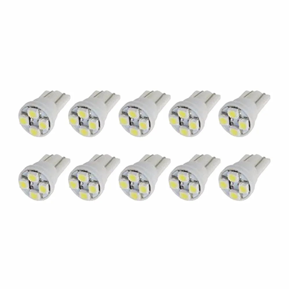 10 шт./компл. авто светодиодный подсветка приборной панели T10 194 168 W5W 4SMD 3528 Светодиодный автомобиль клин хвост подсветка приборной доски фонарь освещения номерного знака, белый цвет