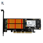 Обновленная версия 3 в 1 Msata и M.2 NGFF NVME SATA SSD на PCI-E 4X и SATA3 адаптер с радиатором