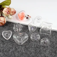 2pcs diy liquid bottles 11 styles avaialbe glass globe vial pandent fashion ring accessories jewelry findings
