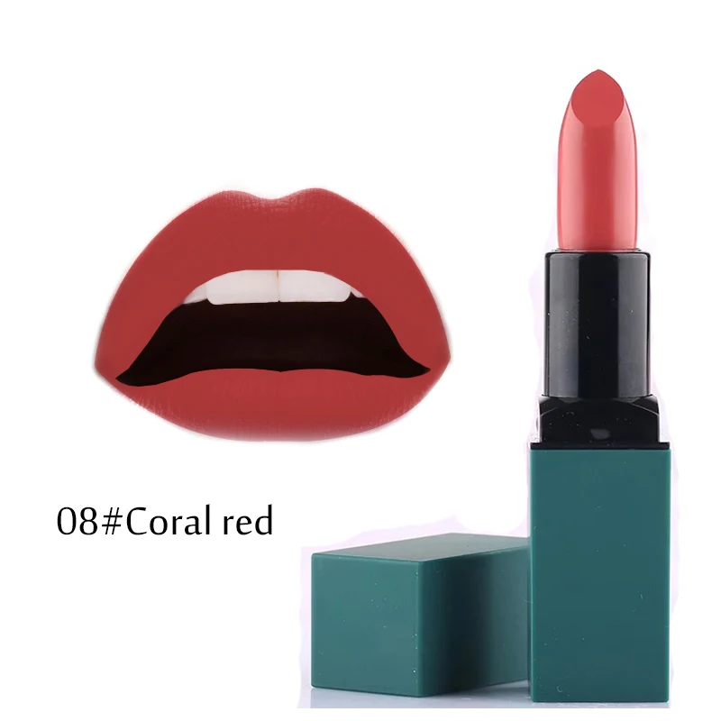 08 coral red Корейская косметика, матовая губная помада, тинт для макияжа, бархатная, долговечная, водостойкая, увлажняющий бальзам для тату, макияж 131-0239 - Цвет: 08 coral red