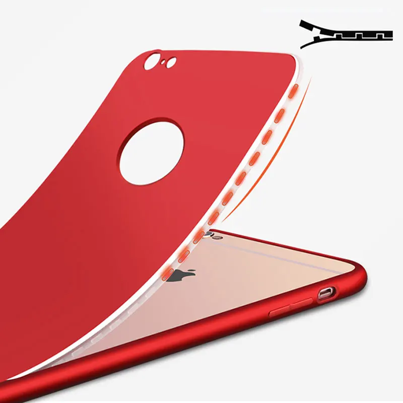 Матовый чехол для телефона из ТПУ с полным покрытием 360 градусов Apple iPhone 6 7 6S Plus