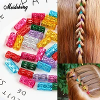 meideheng metal hair rings beads colorful clips accessories for dreadlocks adjustable beads for jewelry making decoration braid
