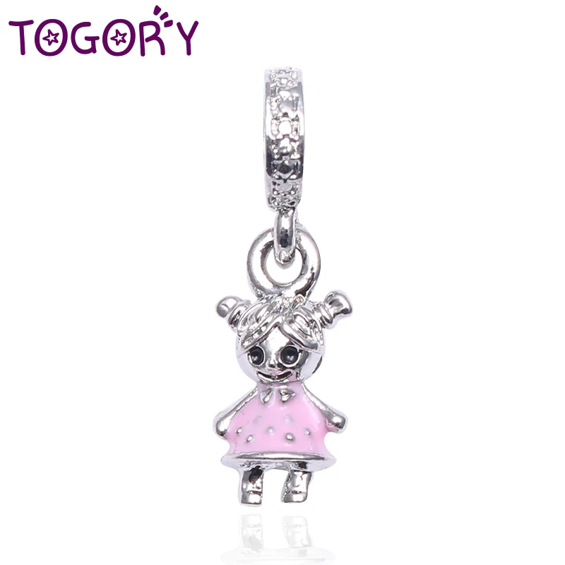 TOGORY 2 шт./лот мультфильм коллекция Микки подвеска с Минни Шарм Подходит Пандора Шарм браслет DIY Ювелирные изделия Berloque