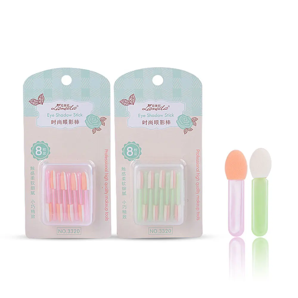 8 шт./компл. одноразовые односторонние кисть для теней век губки наконечником