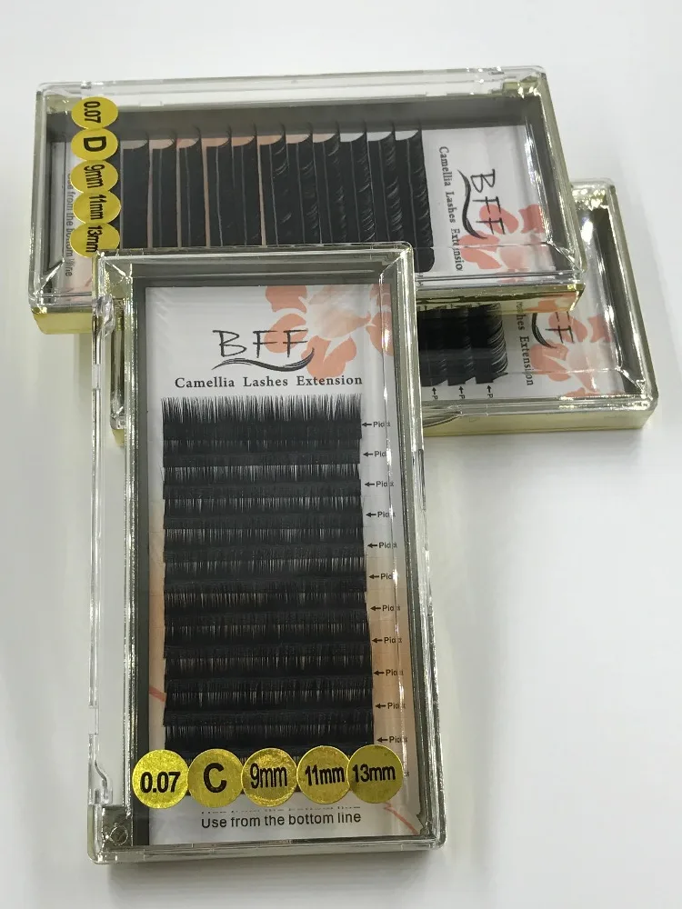 Искусственные ресницы для наращивания индивидуальные 3D 6D 0 07 смешанная длина в