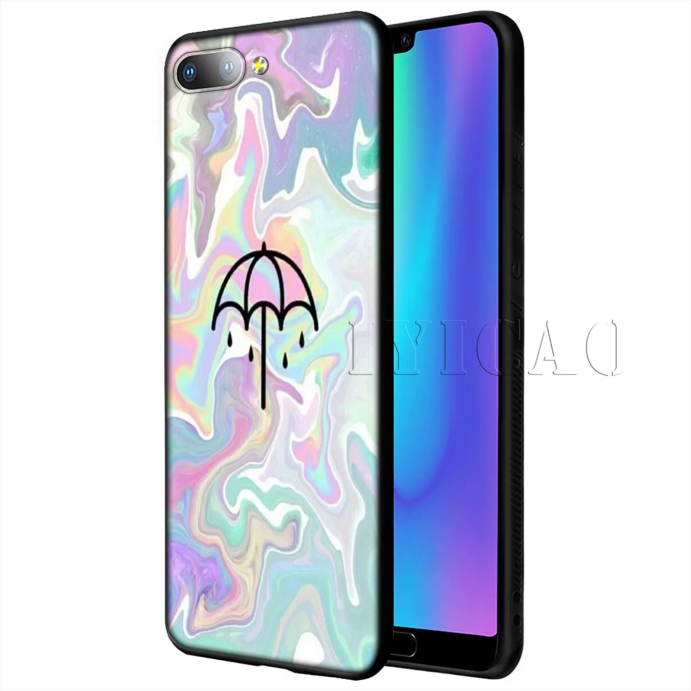 Пастельный Металлический Мягкий силиконовый чехол IYICAO для Huawei P20 Pro P10 P8 P9 Lite Mini 2017