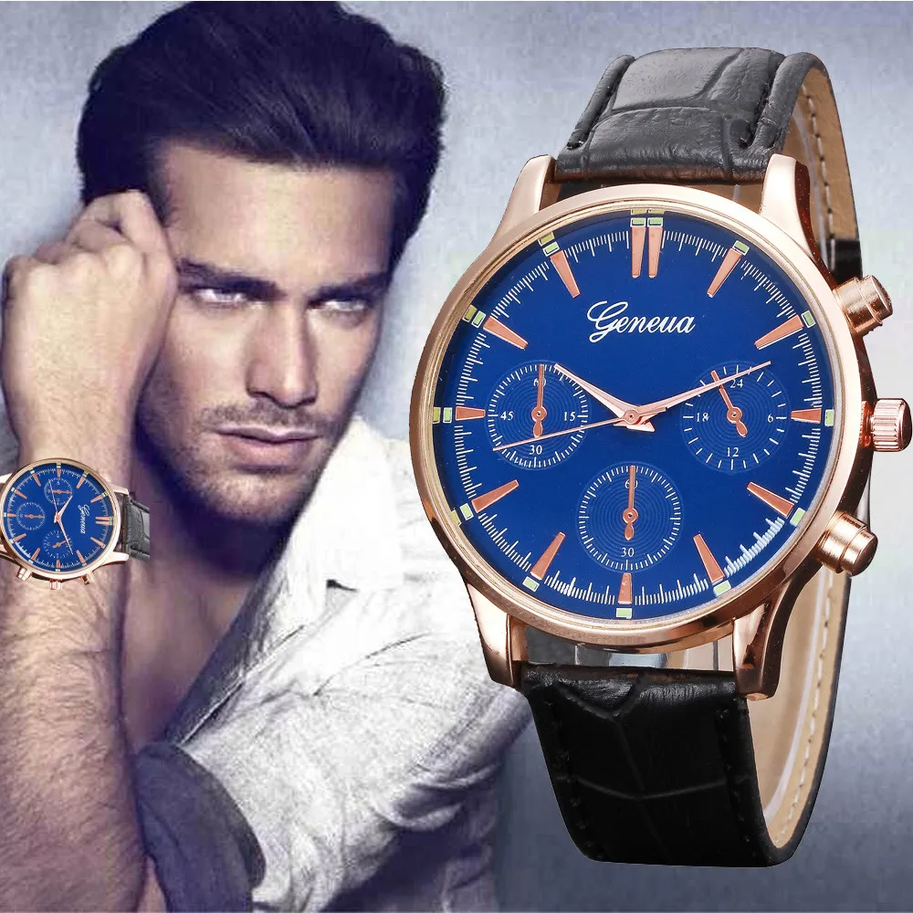 Винтажные Роскошные Брендовые мужские кварцевые часы из нержавеющей стали