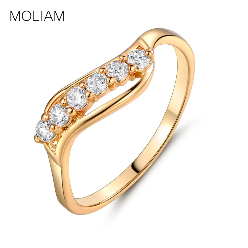 MOLIAM новинка 2017 модные массивные кольца белое обручальное кольцо с кристаллами