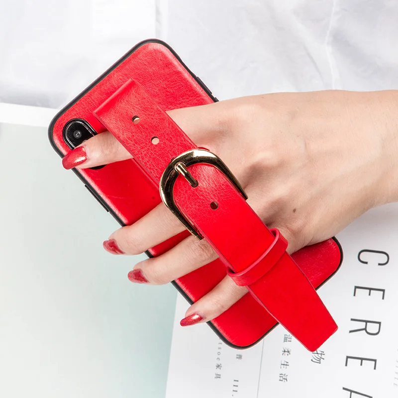 Модный милый чехол для телефона с ремешком на запястье iPhone X 6 6S 7 8 Plus мягкий