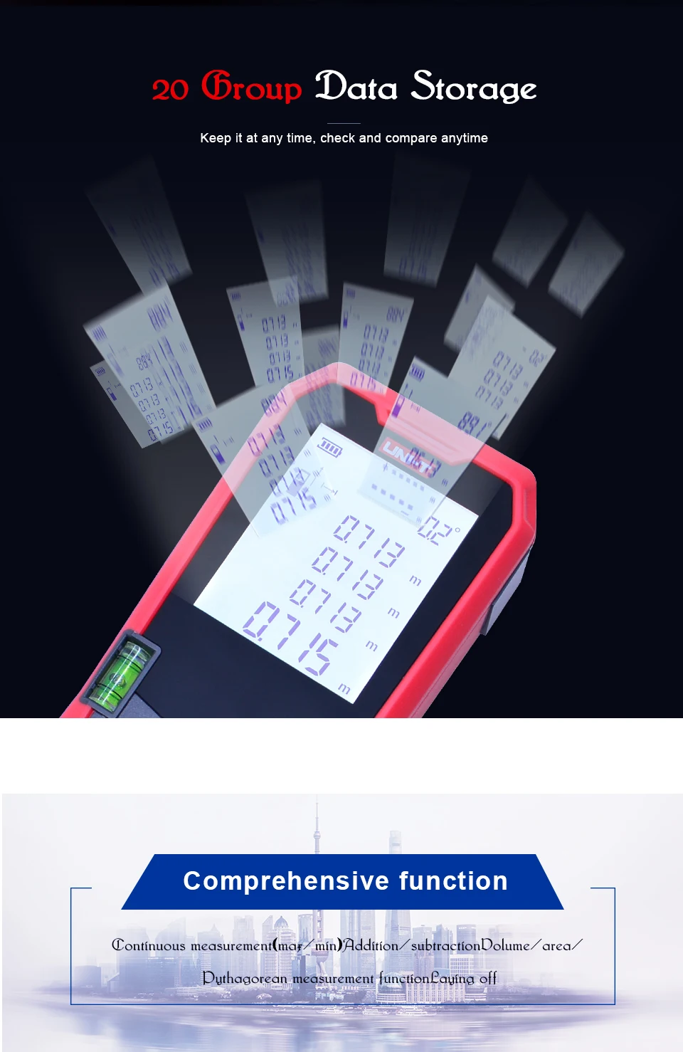 UNI-T LM80/LM100/LM120/LM150 лазерный дальномер электронный лазерный измеритель расстояния 80 м/100 м/120 м/150 м
