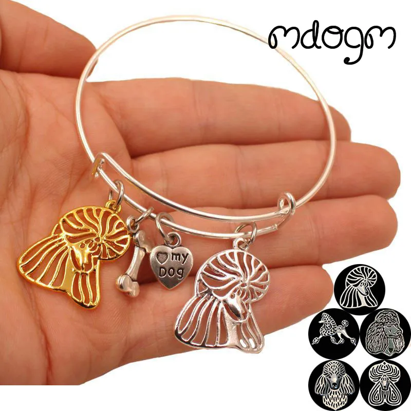 Браслет с животными браслеты пуделем собакой любовью из сплава металла для