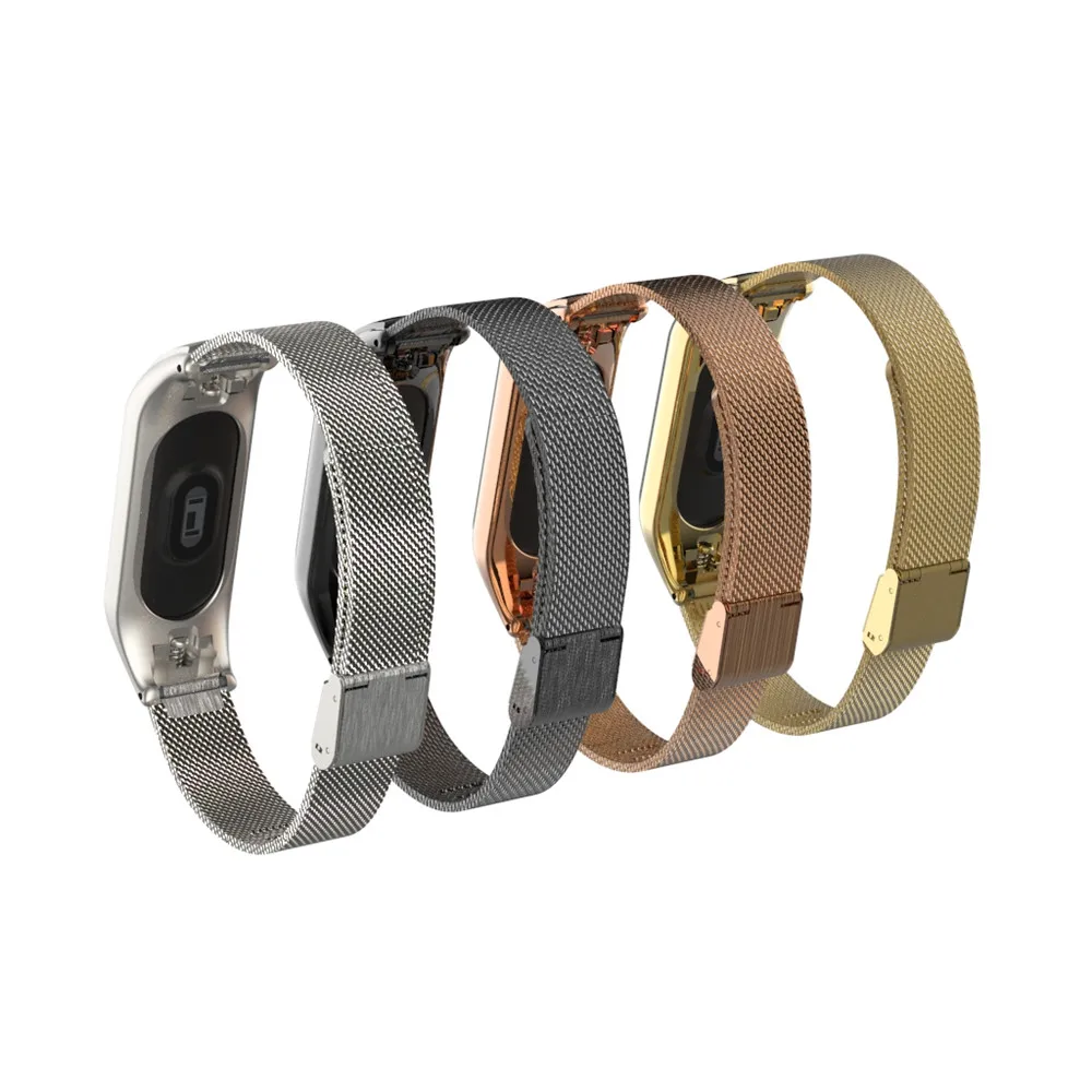 Металлический ремешок для Mi band 3 браслет из нержавеющей стали без винтов Xiaomi mi