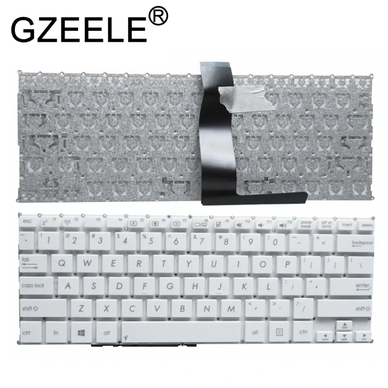 GZEELE Английский Клавиатура для ноутбука ASUS F200 f200ca f200la f200ma X200 x200c X200CA X200L X200LA X200M X200MA R202 R202CA R202LA