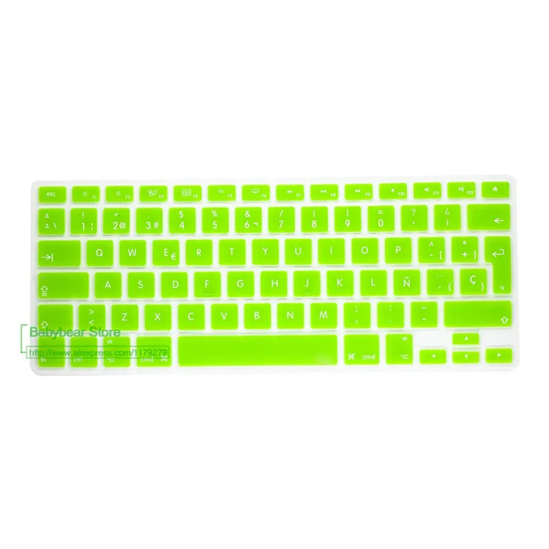 Новинка Силиконовая испанская клавиатура чехол для Macbook Air Pro 13 15 17 протектор для Mac book клавиатура испанская Испания ЕС