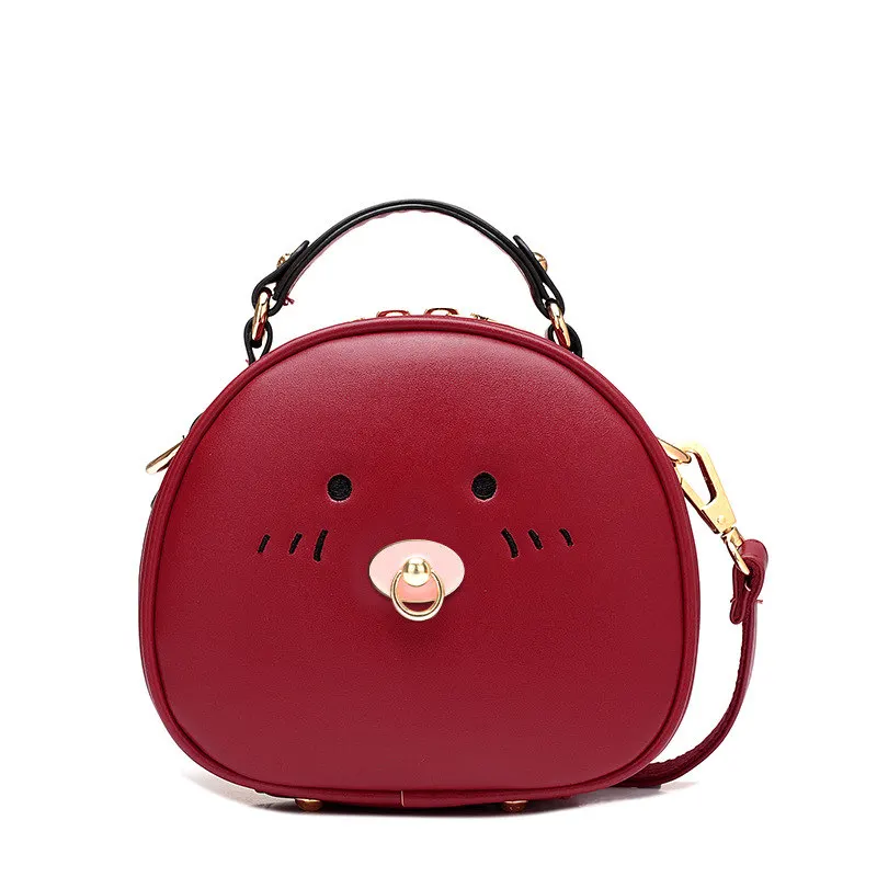 Милый мультфильм печати сумки на плечо Женская мода мини корейский стиль