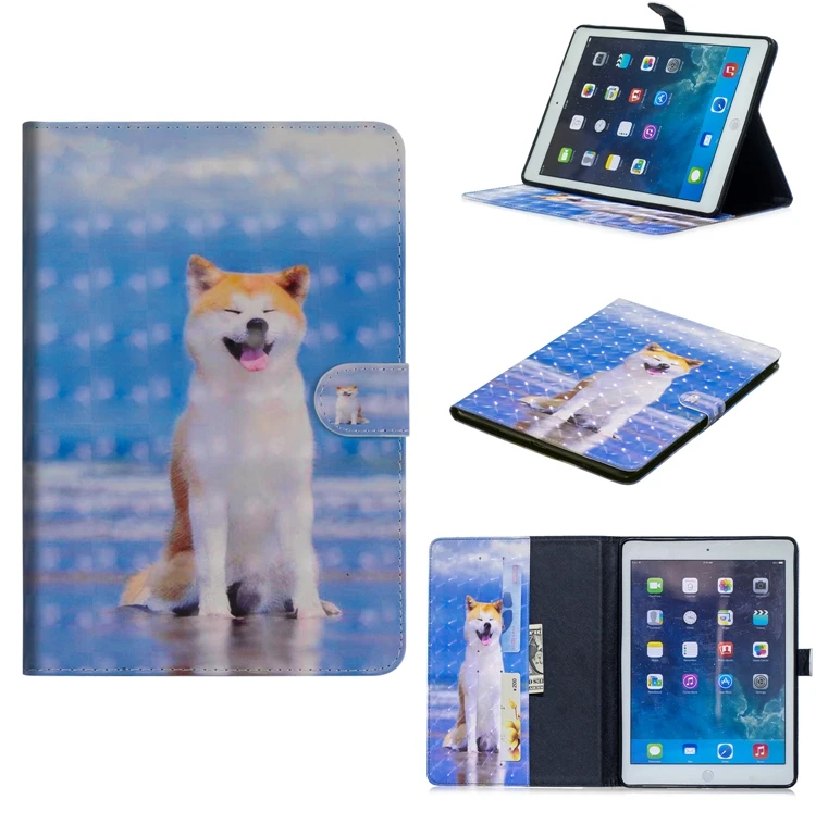 СПС Coque iPad Pro 9,7 чехол милый кот кожаный флип бумажник телефонные чехлы для iPad Pro 9,7 A1673 A1674 A1675 iPad 7 крышка Etui