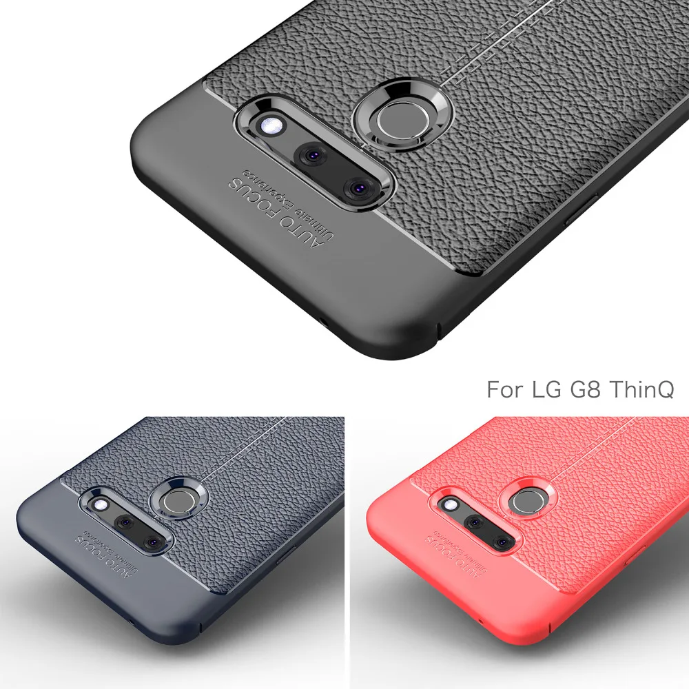 

Luxury Silicone Case For LG G8 ThinQ Cover Carbon Fiber Soft Back Phone Cover For LG G8 G 8 ThinQ Shockproof funda Coque Etui
