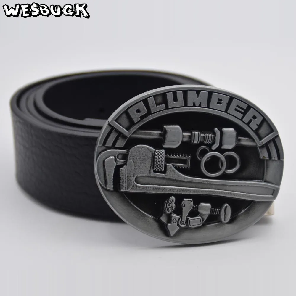 

5 PCS MOQ WesBuck Brand Metal Belt Buckles for Man Women Unisex Western Buckles Causal Tool Belt Buckle With PU Belt