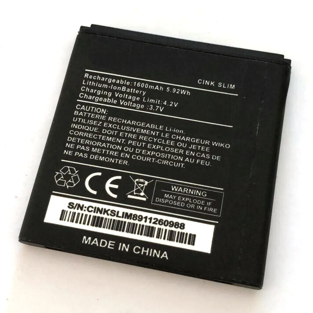 1600 мАч Cink Тонкий Батарея для Wiko Batterie Bateria Акку Аккумулятор PIL|Аккумуляторы