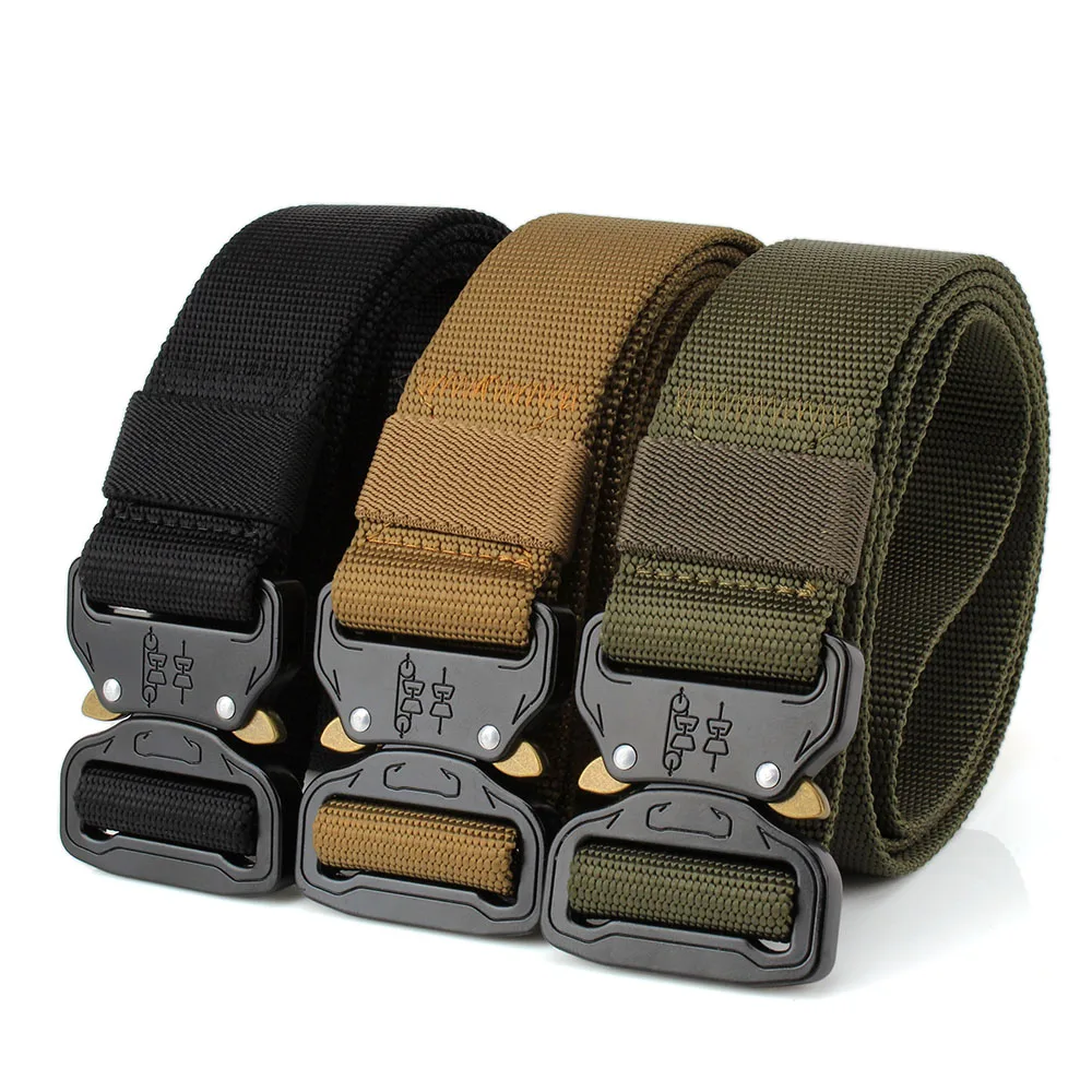 

New 2020 Brand Cinturon Hombre Hunting Tactical Waist Belt Men Adjustable Nylon Heavy Duty Army Military Tactical Waist Belts