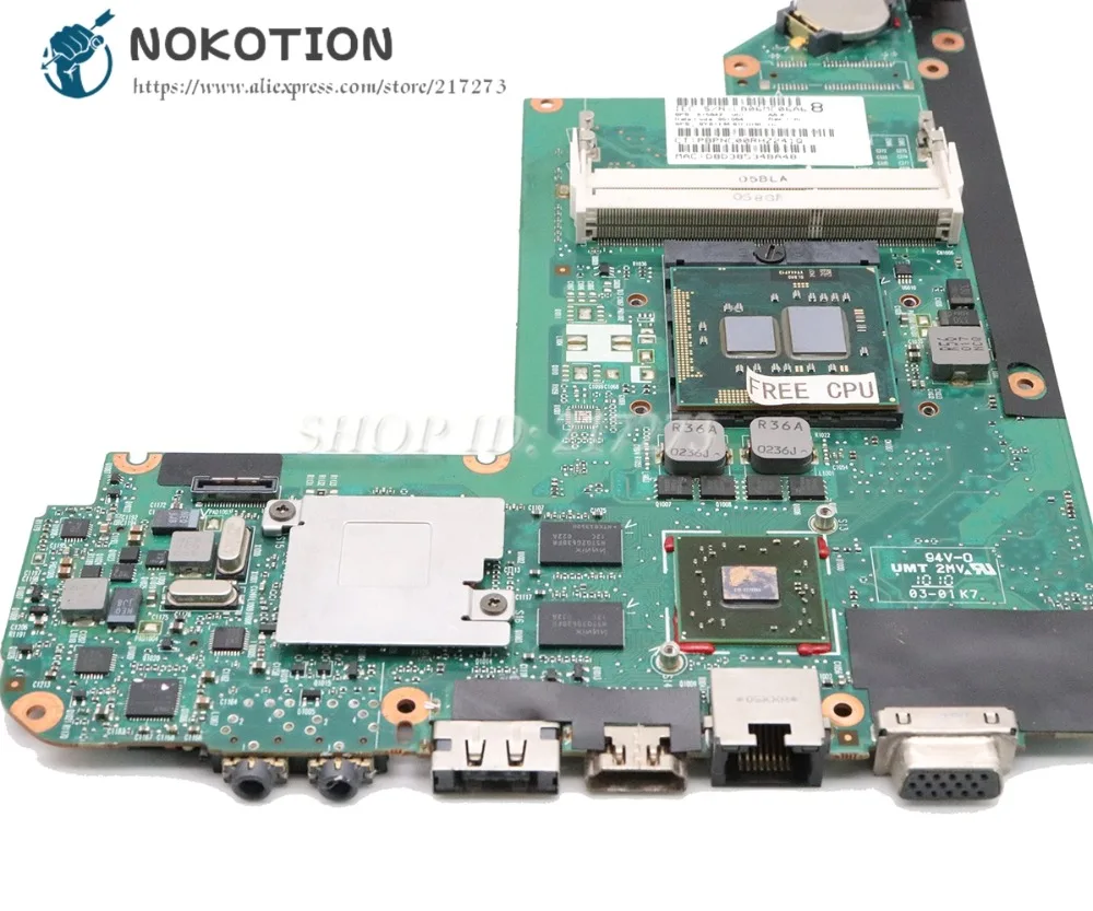 NOKOTION 615842-001 For HP CQ32 G32 Series Laptop Motherboard HM55 DDR3 HD 5470 6050A2314301-MB-A03 Free CPU | Компьютеры и офис