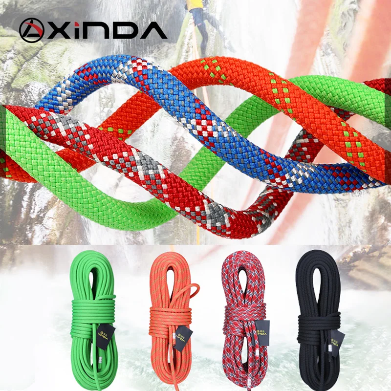

XINDA Camping Rock Climbing Rope 9mm Static Rope 21kN High Strength Safety Rope For Working at Height Climbing Equipment