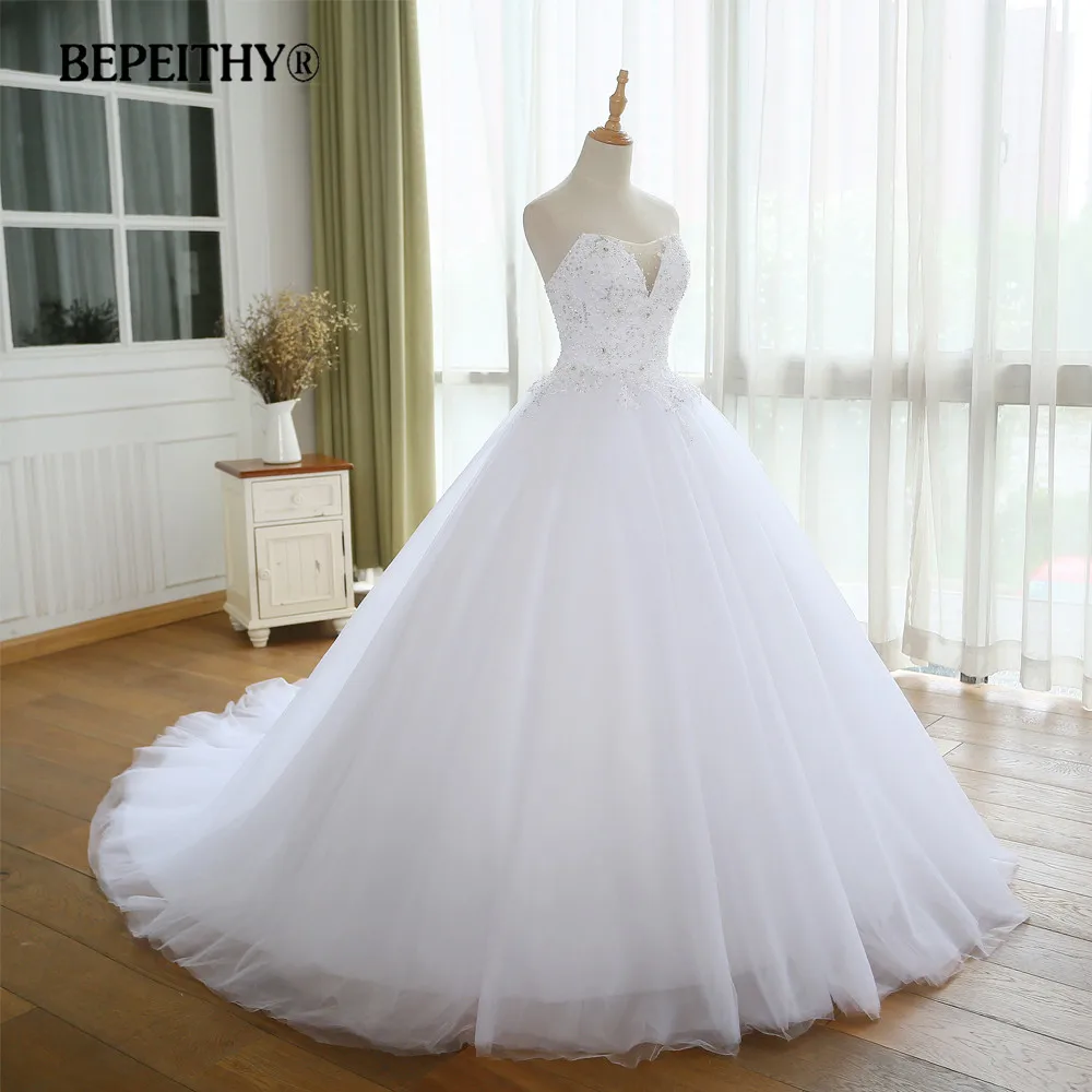 BEPEITHY Милое Свадебное платье с декольте 2021 халат De Mariage корт поезд винтажные