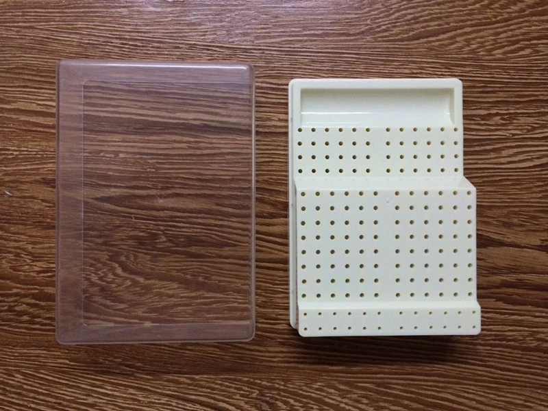 Стоматологический Бур Блок держатель станция с крышкой-пластиковые вмещает 168 Burs