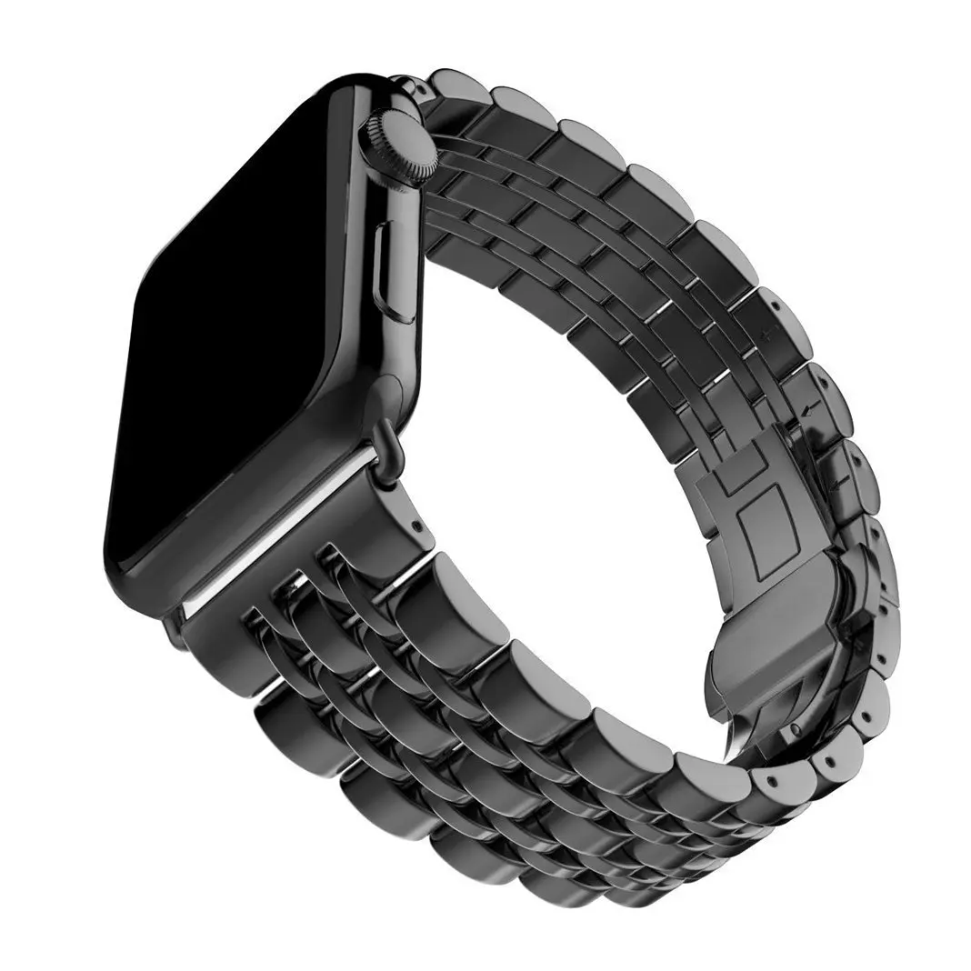 Ремешок для часов из нержавеющей стали для Apple watch 42 мм 38 мм 40 мм 44 мм металлический сменный Браслет для iWatch Series 5 4 3 2 1