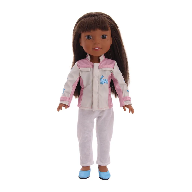 Акция! LuckDoll крутая кожаная одежда + штаны подходит для 14 5 дюймовых кукол Wellie Wisher