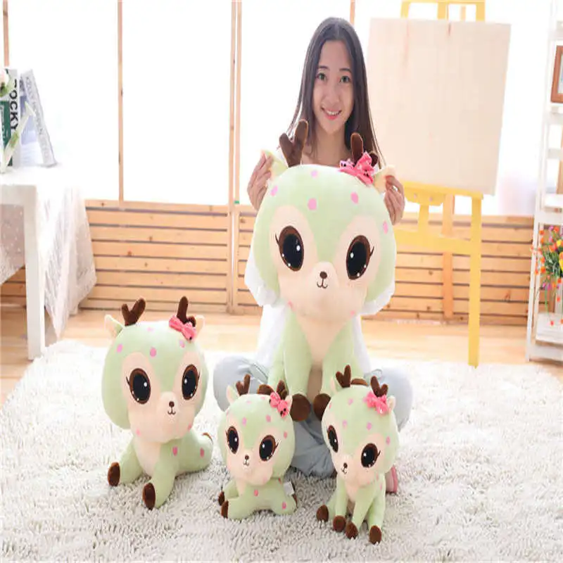 

30cm-55cm Cute Sika Deer Plush Toys Kawaii Soft Animals Doll Kids Baby Gifts