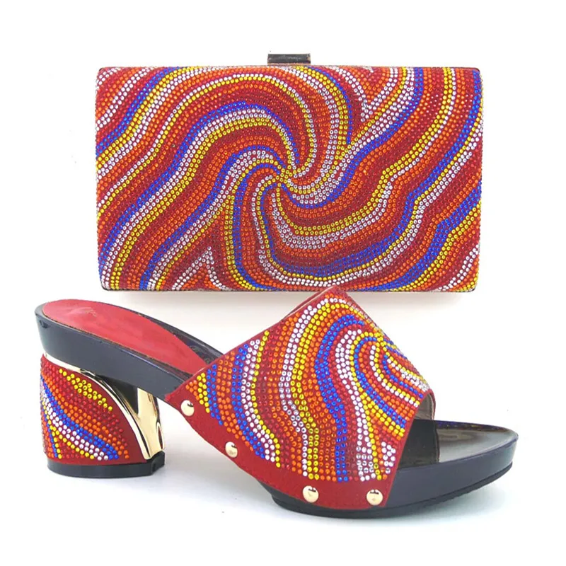 2016 Итальянский Обуви И Сумки Набор Для Партии Золота Горный Хрусталь Вечерние