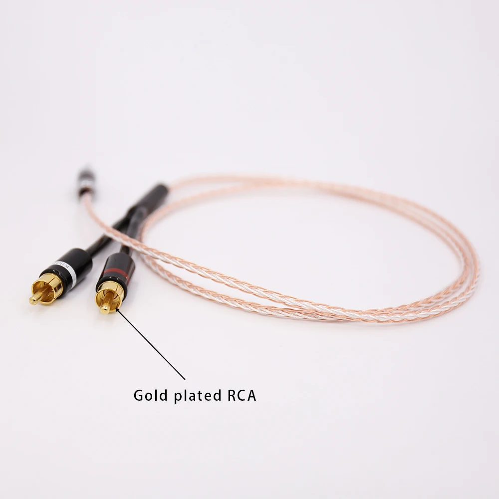 Hi End OFC hifi аудио кабель с медным и серебряным покрытием 2 rca до 3 5 мм 1 к видео